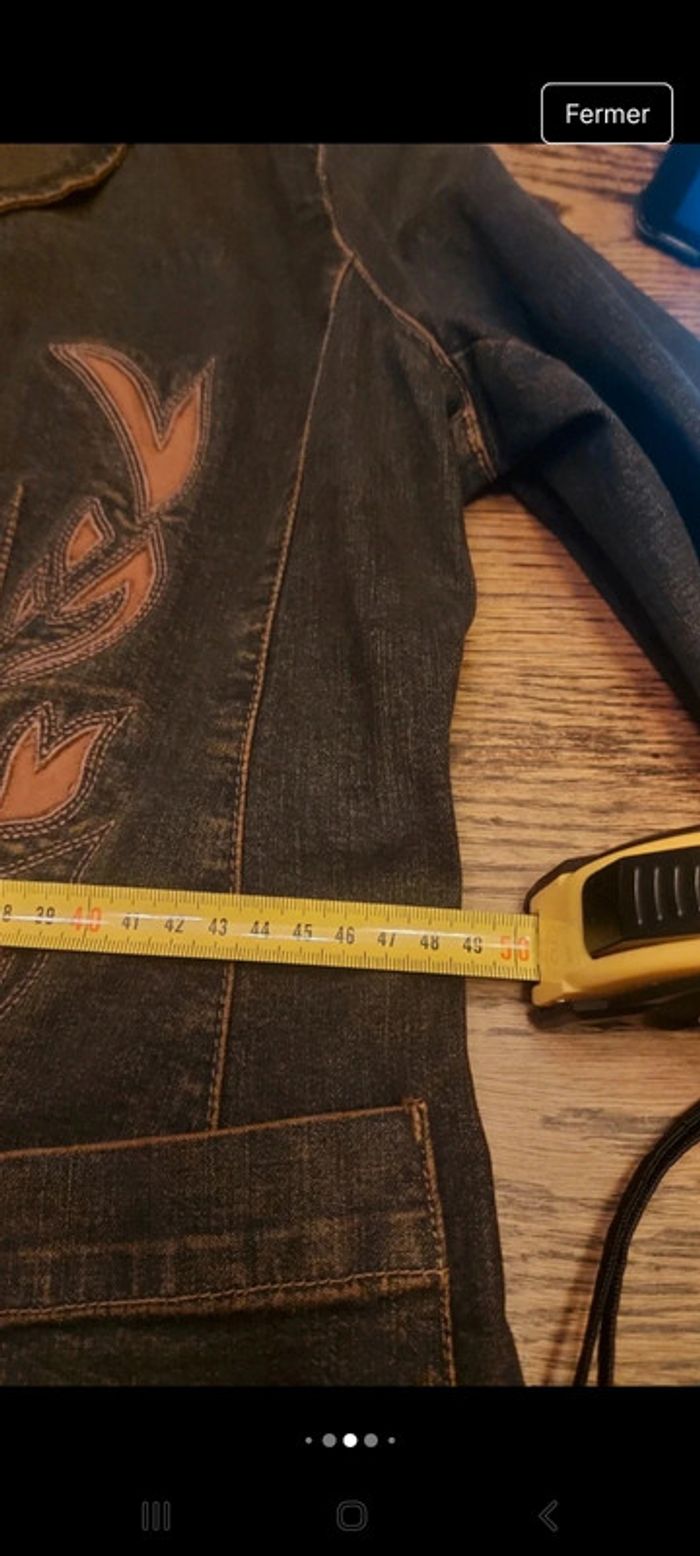Veste en Jean marine et marron Olsen fr 46 - photo numéro 7