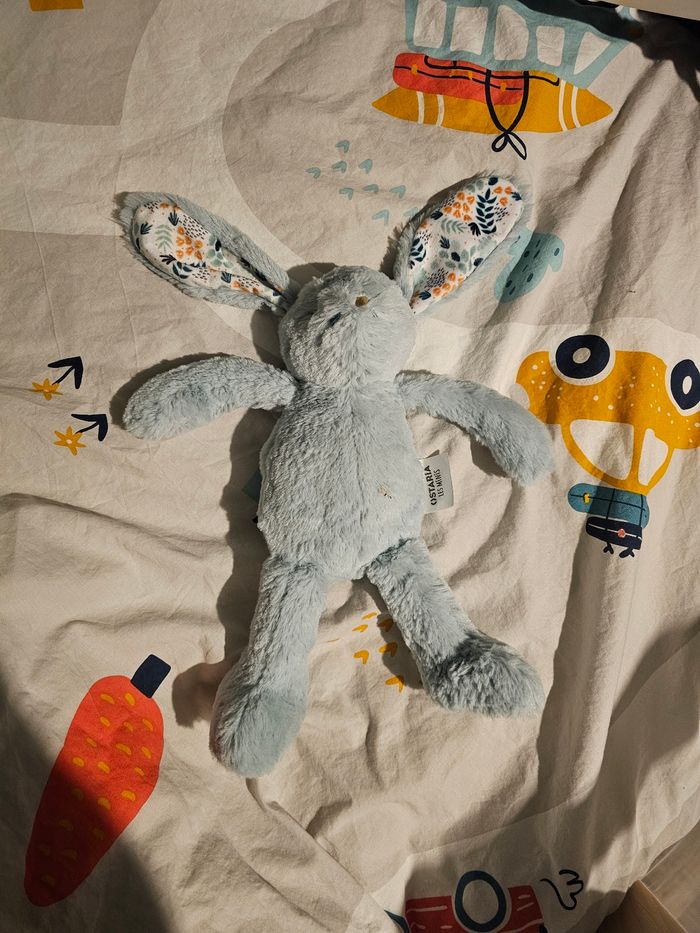 Peluche lapin bleu - photo numéro 2