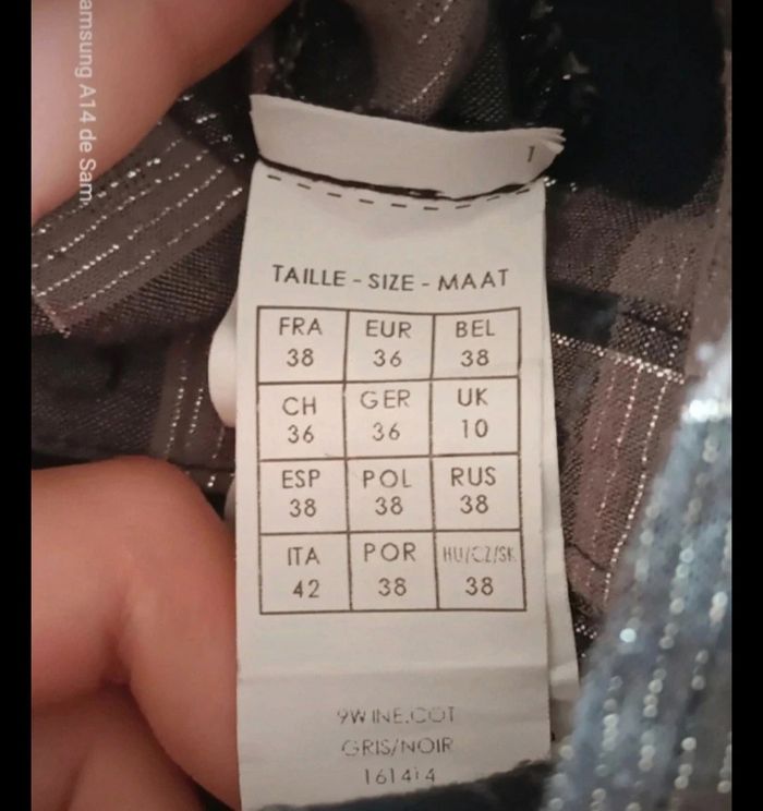 Chemise gris et noir mim taille 38 - photo numéro 4