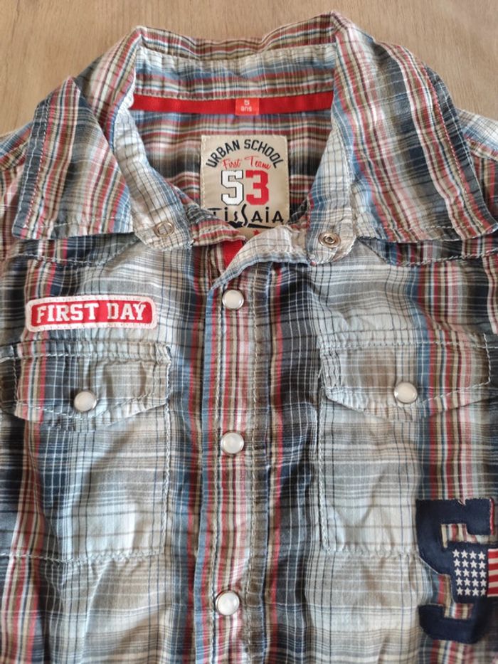 Chemise manches longues à carreaux - photo numéro 3