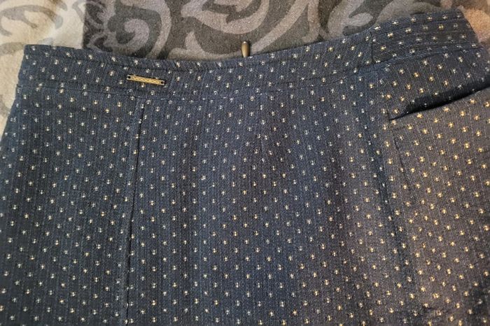 Jupe bleu marine et doré, doublé, chaude et élégante - photo numéro 10