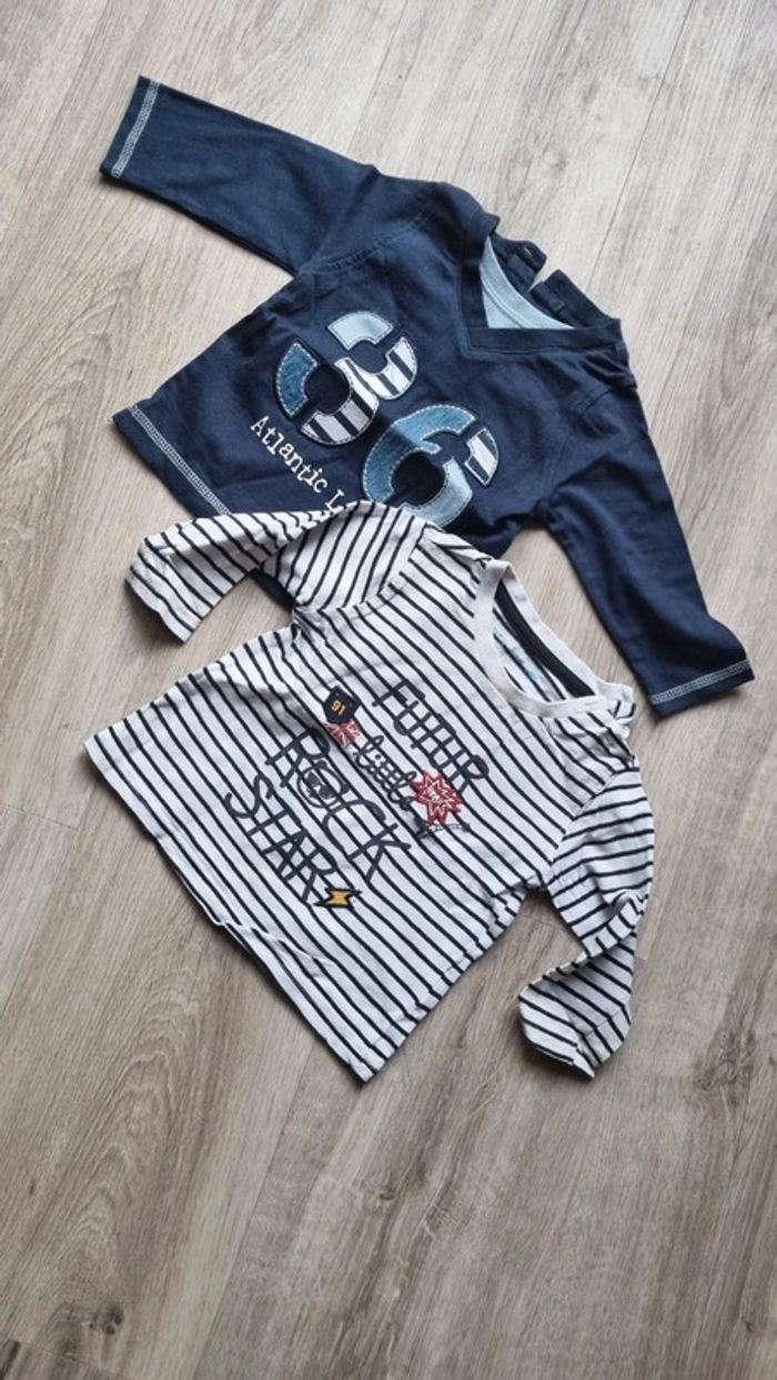 Lot de 2 tee shirt manches longues