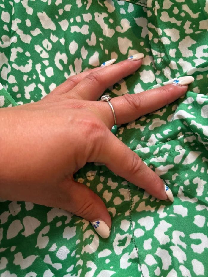 Robe longue verte et blanche GOA taille M - photo numéro 12