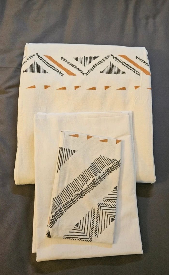 Parure de lit simple, 3 pièces,