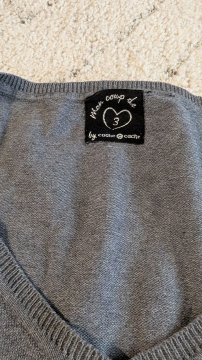 Pull gris Cache cache - photo numéro 2