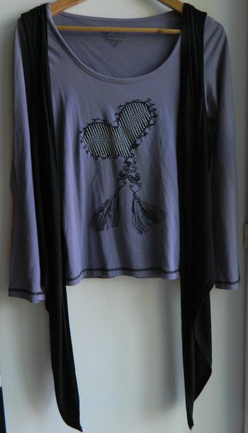 T shirt manches longues T 42/44 "C'est beau la vie "