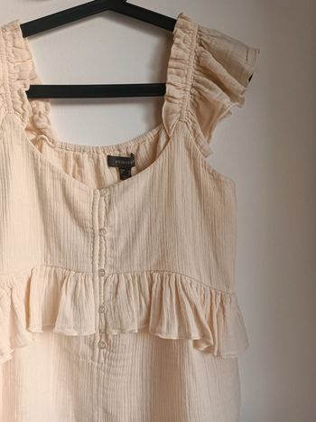 Chemisier à boutons crème/jaune clair Primark Taille 40 Neuf avec étiquette