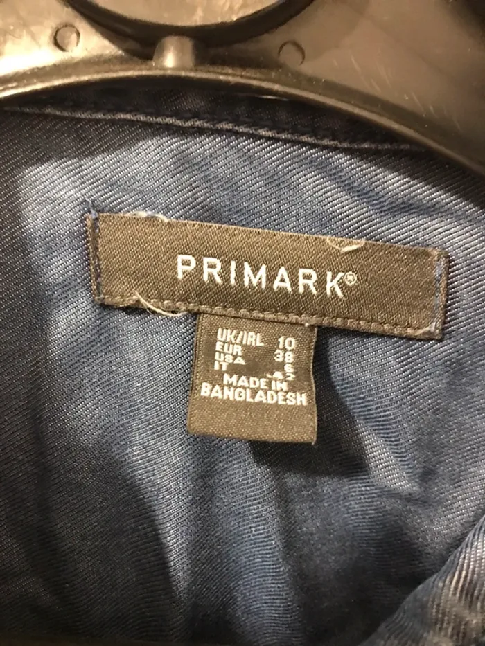 Chemise tunique primark jeans manches longues et courtes bleu marine taille 38 - photo numéro 3