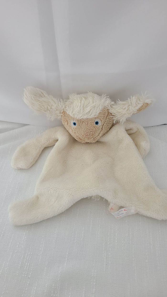 Les petites marie DBS Doudou plat Marcel Etienne mouton blanc - photo numéro 2