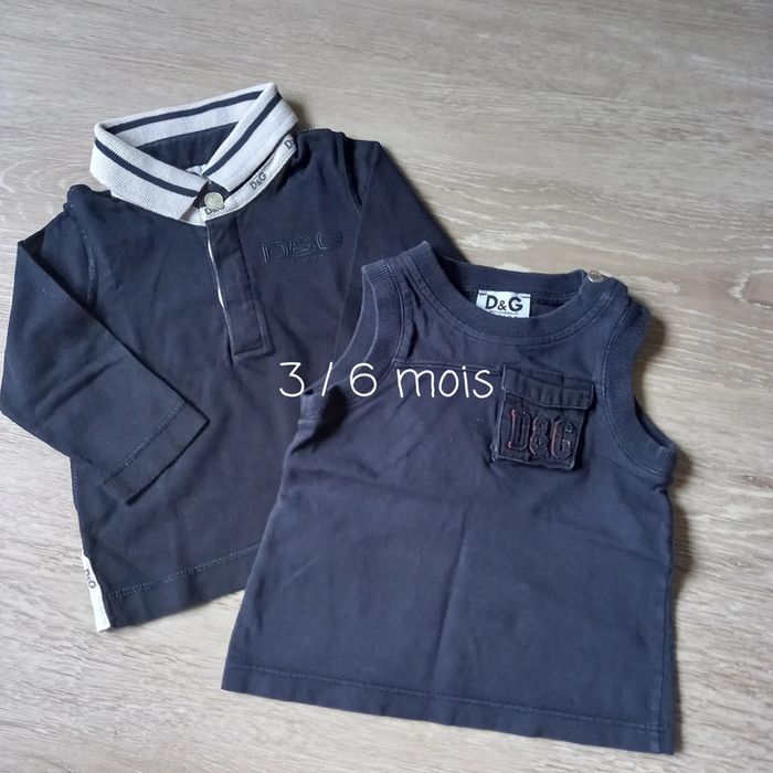 Lot de 2 hauts D&G garçon 3 /6 mois