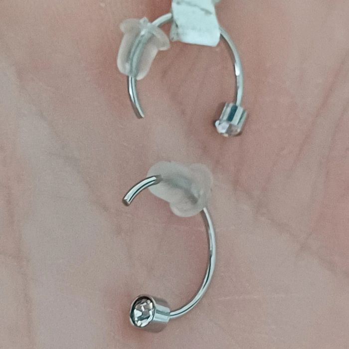 Boucles d'oreilles zag en acier inoxydable - photo numéro 5