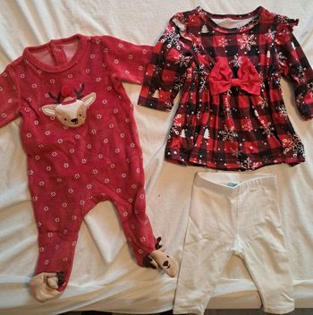 Ensemble 3 mois fille Noël