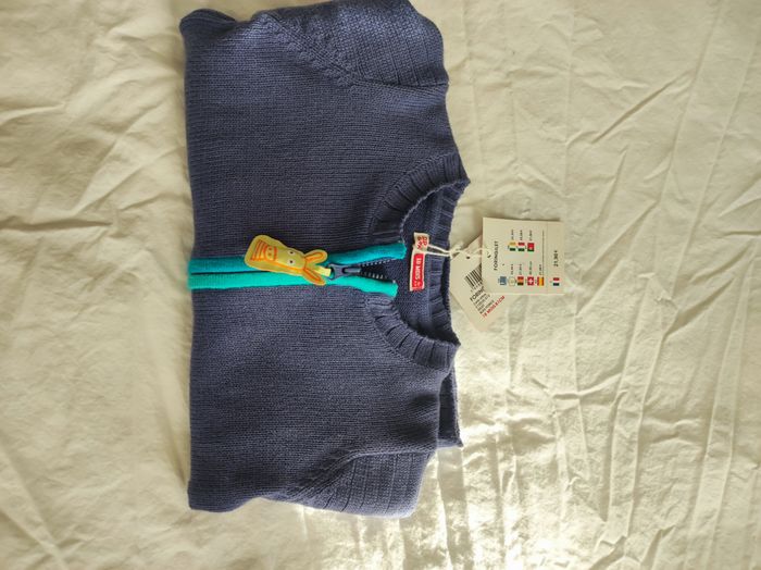 Gilet bleu garçon - Taille 18 mois / 81 - Du pareil au même - Neuf