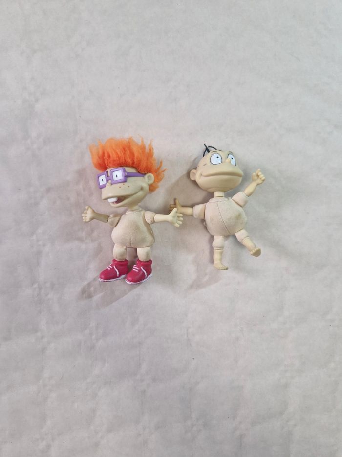 Lot de 2 poupée  / figurine  , des Razmoket  , casse bonbon et la binocle  , Nickelodeon  , 1997/98
