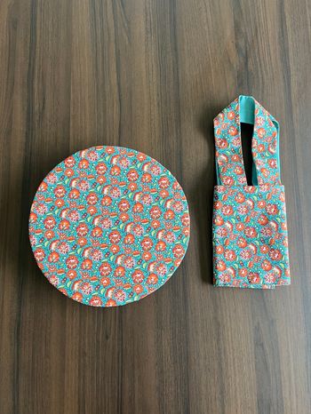 Ensemble sac à tarte et charlotte couvre-plat 