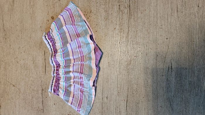 upe courte avec culotte, mauve ligné rose, gris, Baby Club, 18 mois, nickel - photo numéro 5