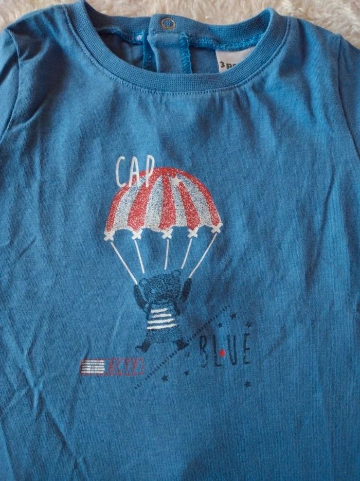 Ensembles (2 tee shirt manches longues et courtes +pantalon jeans) Garçon 3/6 mois - photo numéro 8