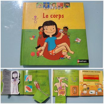 Kididoc livre animé tirettes, flaps👂 Le Corps 🦴