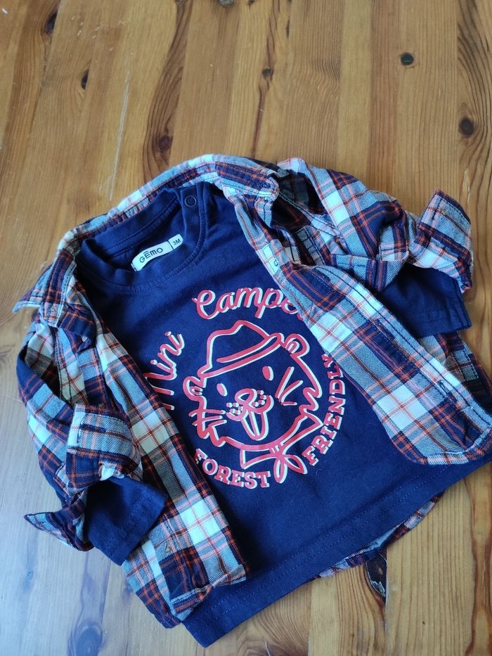 Ensemble tee shirt et chemise
