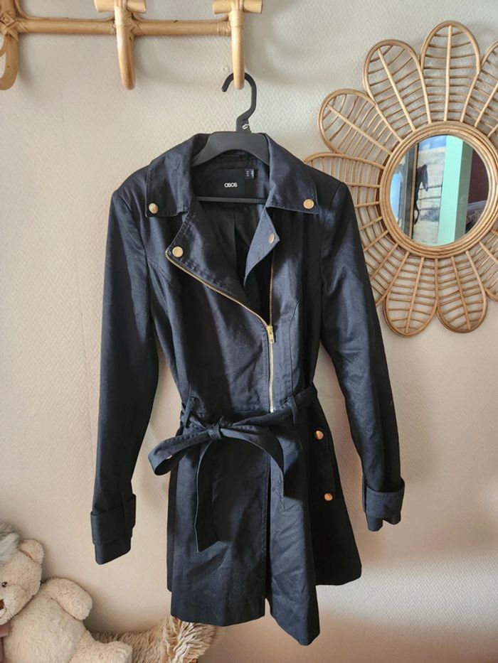 Trench noir asos