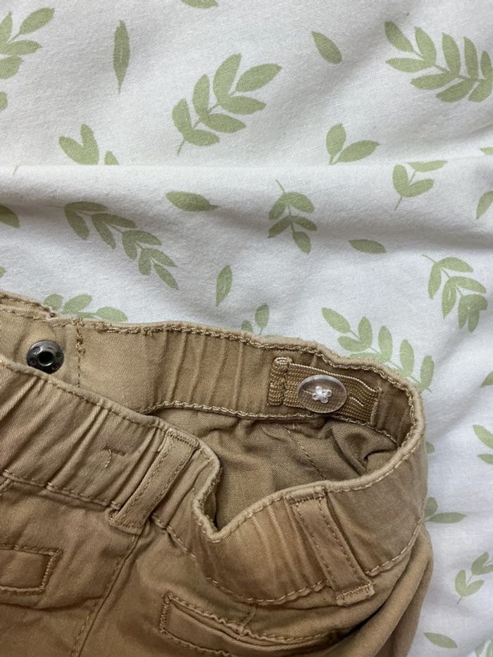 pantalon beige taille réglable 12 mois npo - photo numéro 6