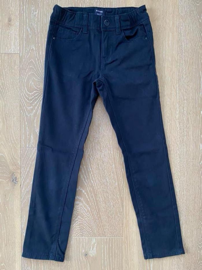 Pantalon slim fit Kiabi 6 ans fille bleu marine