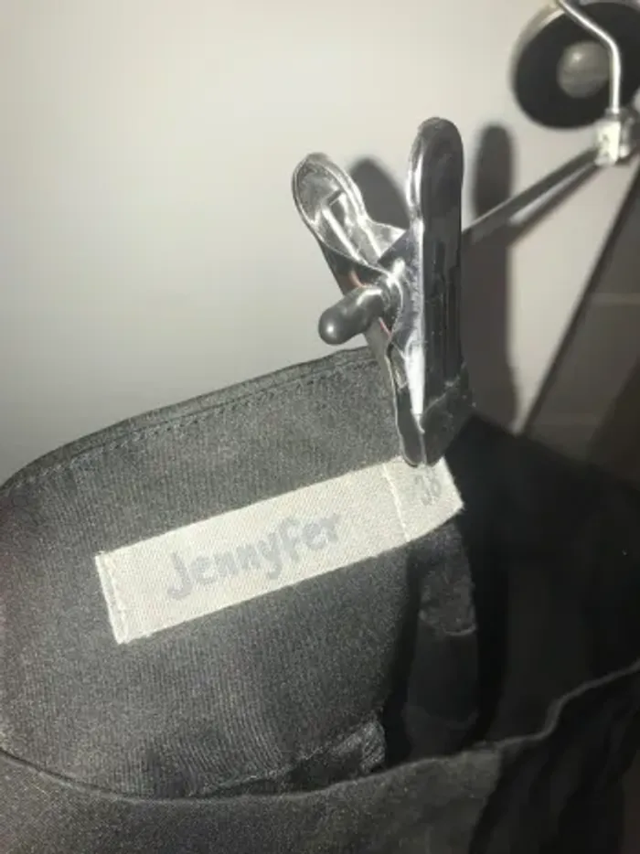 pantalon pinces femme jennyfer 38 noir satiné - photo numéro 6