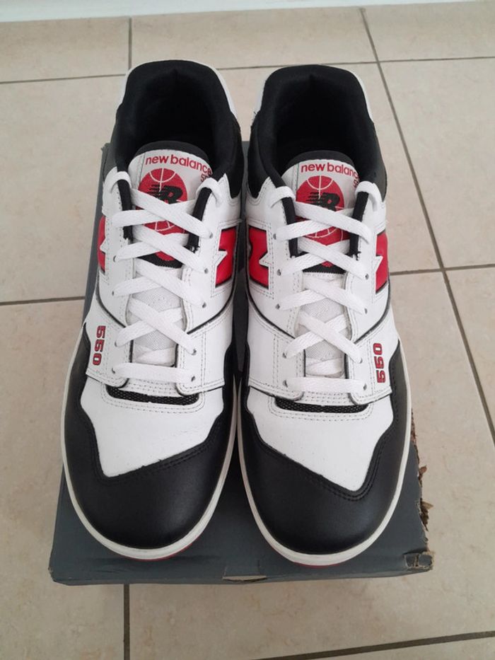 New Balance 550 HR1 blanc rouge noir P. 46.5 - photo numéro 4