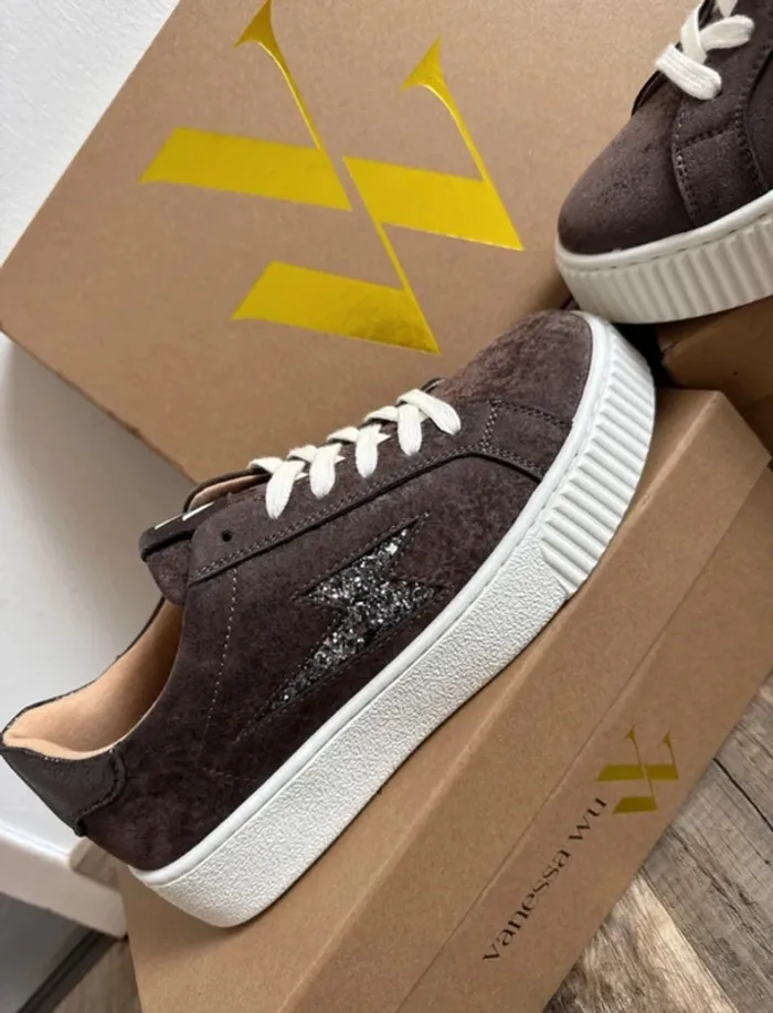 Basket sneakers marron neuves Vanessa Wu - photo numéro 2
