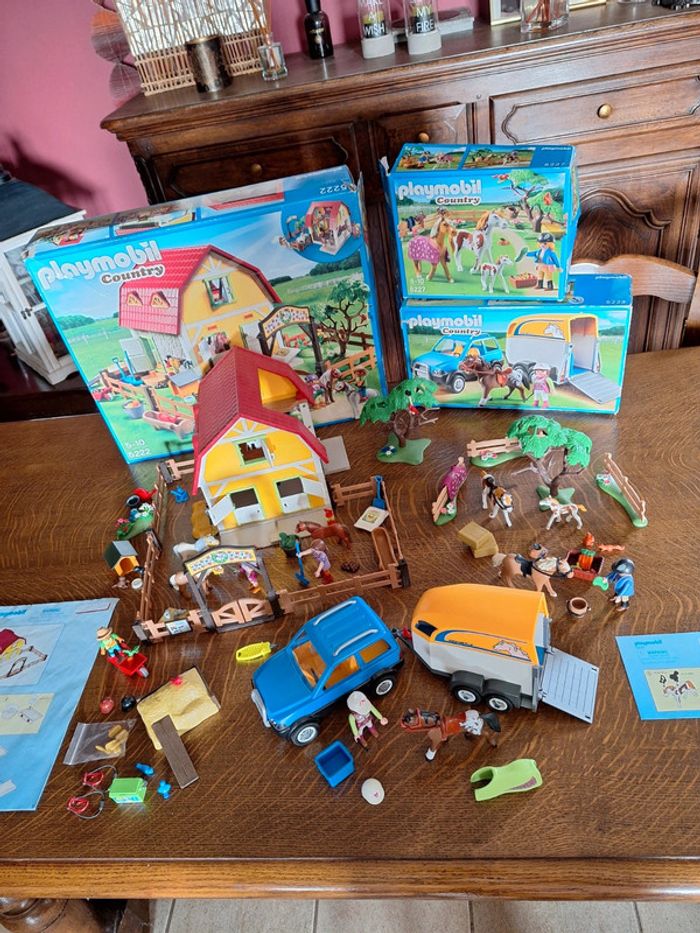 Playmobil lot centre équestre haras poneys - photo numéro 2