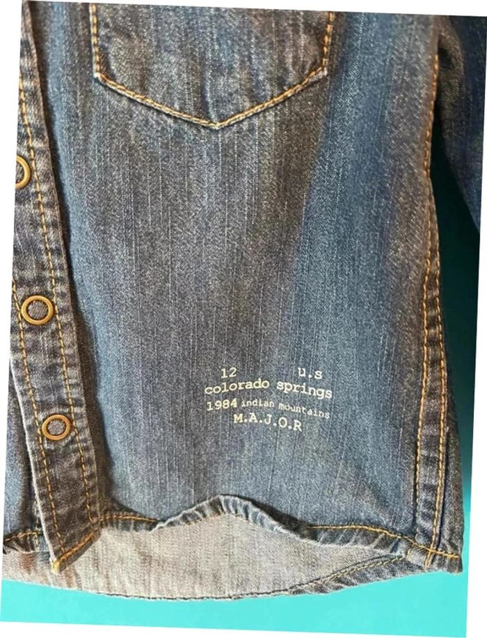 Jolie chemise en jean garçon 4 ans Sergent major - photo numéro 2