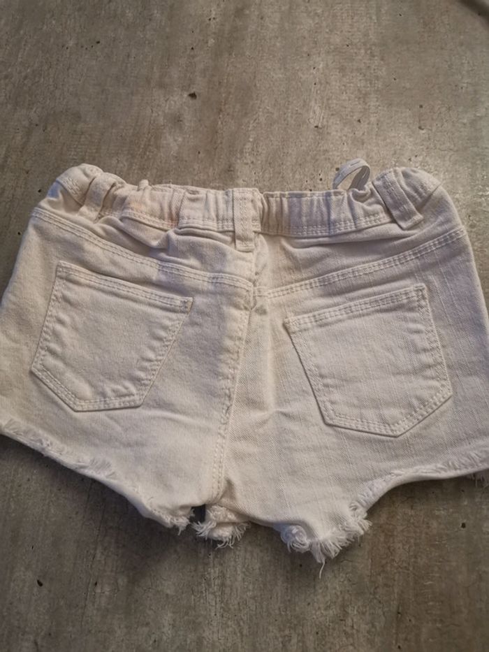 Short en jean blanc Zara 18 24 mois - photo numéro 2