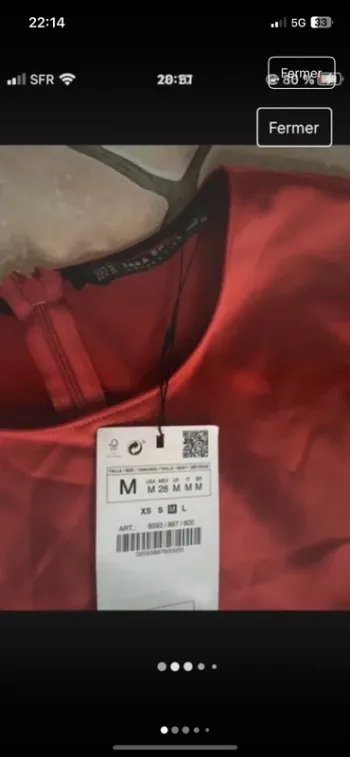 Neuve avec étiquette Magnifique blouse en 38/40 de la boutique Zara
