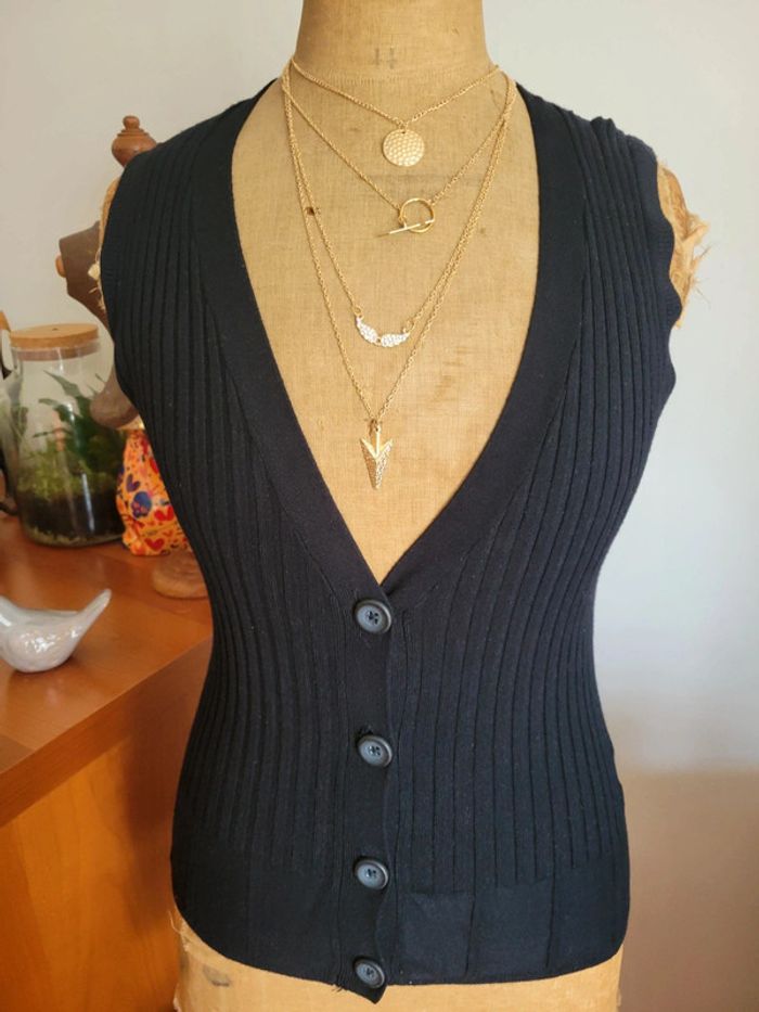 Boléro / gilet noir sans manche t 38/40