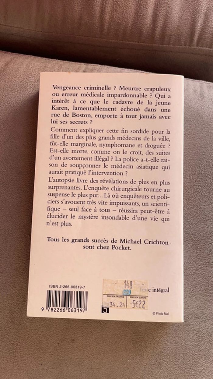 Livre Michael Crichton Extrême urgence - photo numéro 2