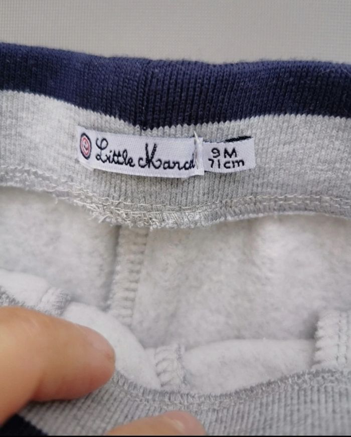 Ensemble jogging et tee-shirt ML 9 mois garçon little Marcel - photo numéro 8