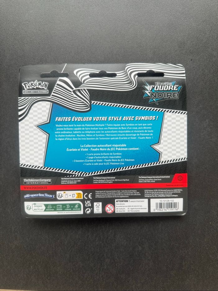Pokémon Tripack Foudre Noire Écarlate et Violet EV10.5 Neuf Français - photo numéro 2