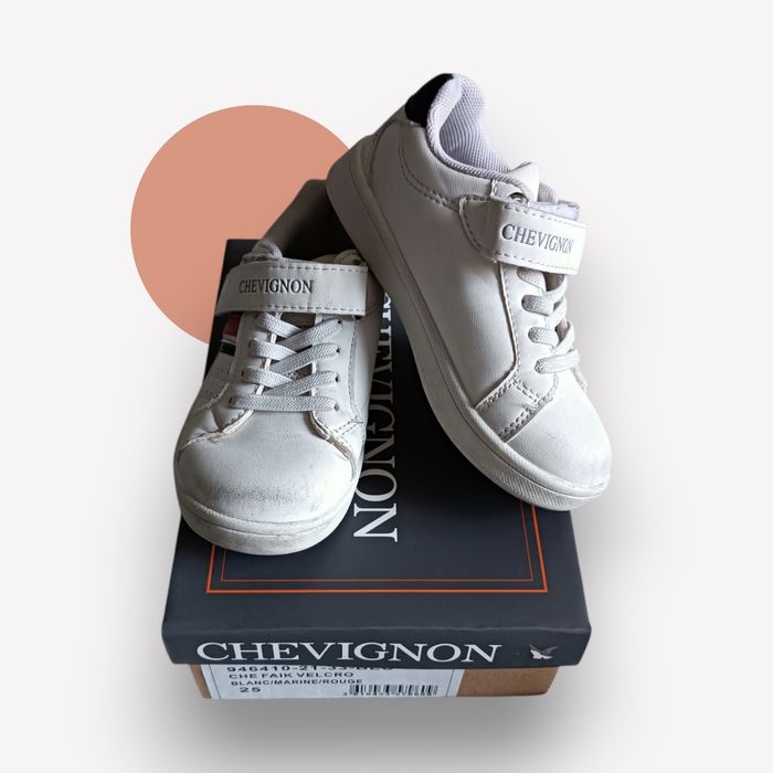 Baskets Chevignon – Pointure 25 – Blanc/Marine/Rouge