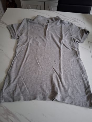 Polo gris "t- 9-10 ans " tex