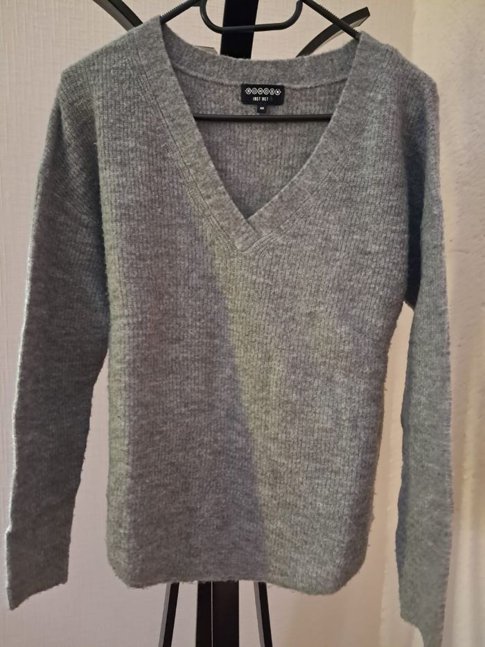 Pull en V gris clair taille XS Bonobo - photo numéro 2