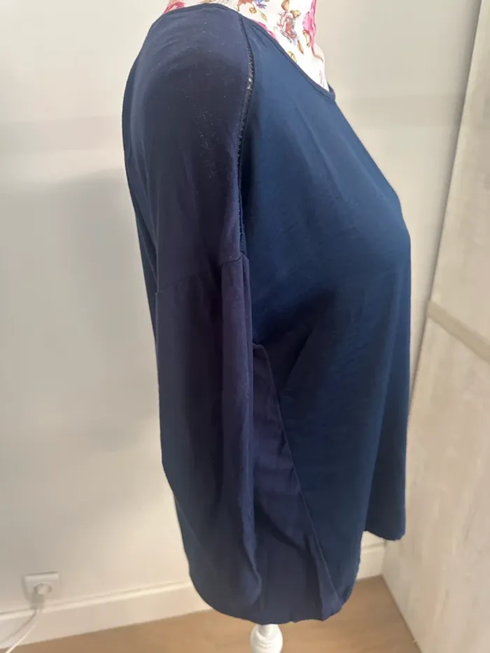 Blouse manche 3/4 satinée avant Mango - photo numéro 2