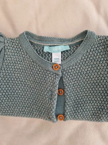 Gilet vert irisé 6 mois