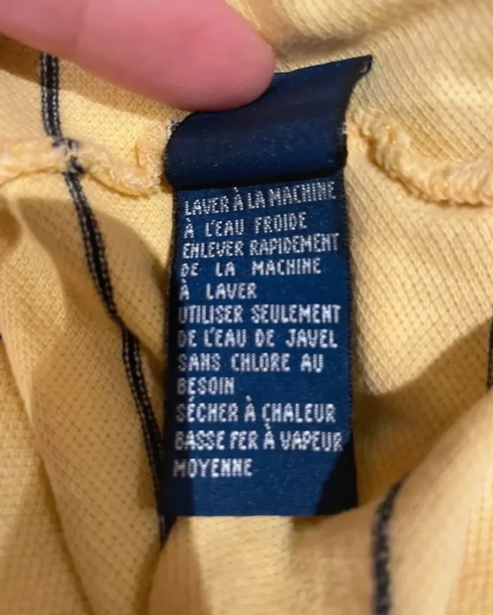 Polo jaune rayé Nautica – taille L/XL - photo numéro 7