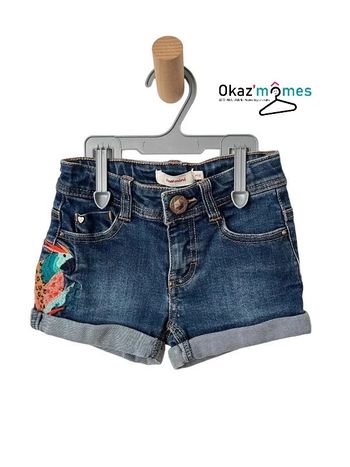 Short en jean bleu denim (perroquet) - Catimini fille 3 ans (98cm)