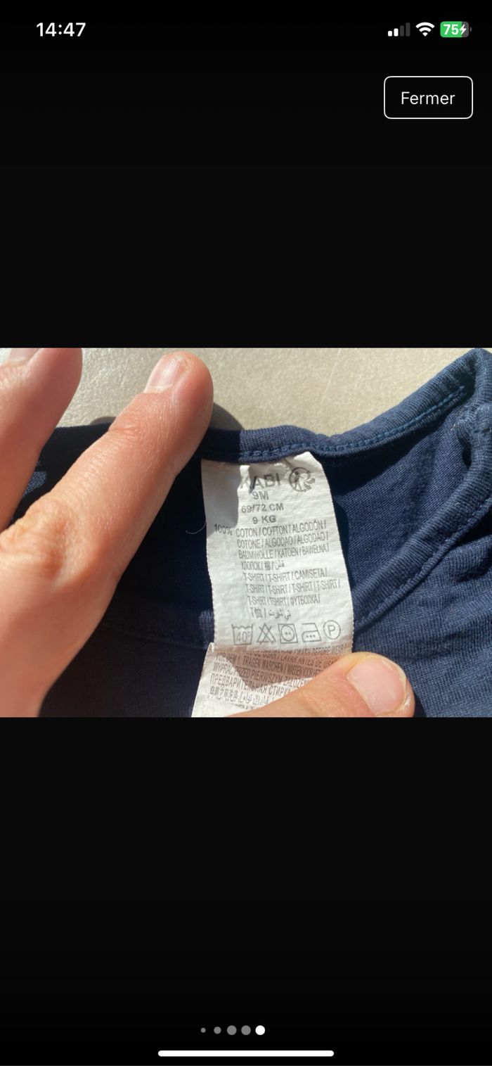 T-shirt manches longue 9 mois - photo numéro 5