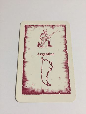 Carte Argentine pièce détachée jeu de société Risk la conquête du monde Parker #A54