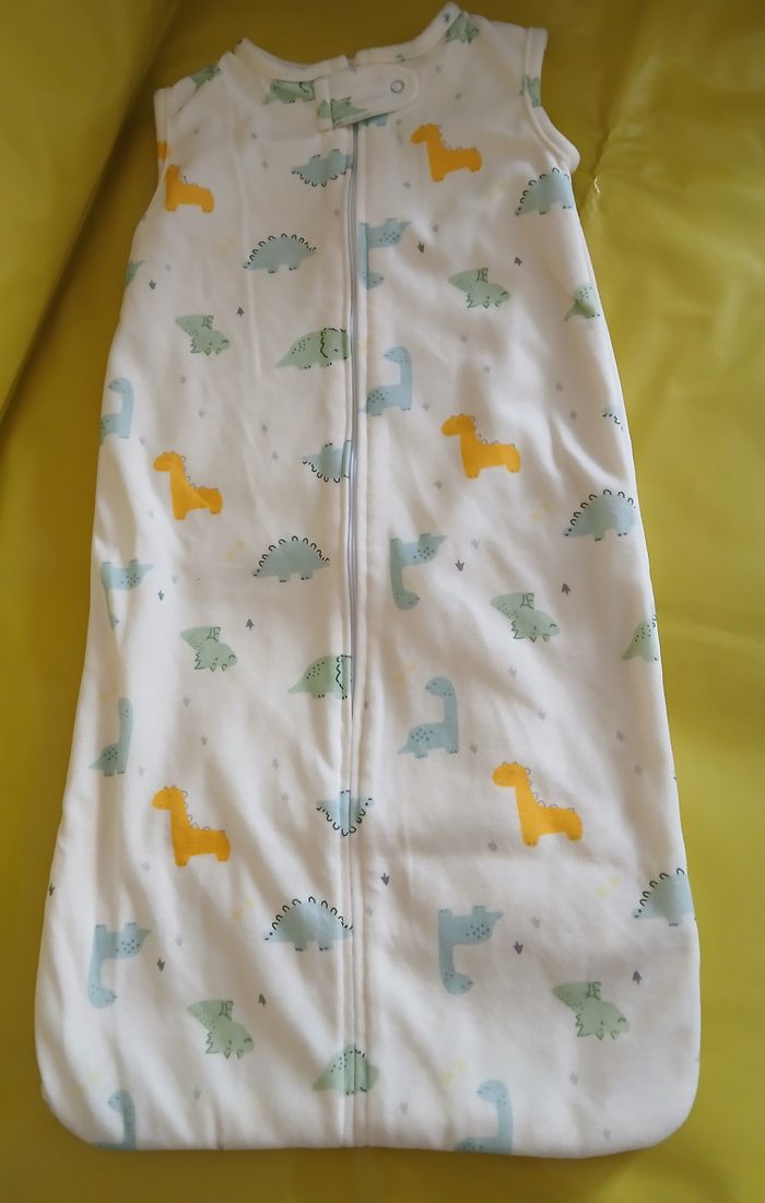 turbulette gigoteuse garcon dinosaure en velours chaud 70 cm