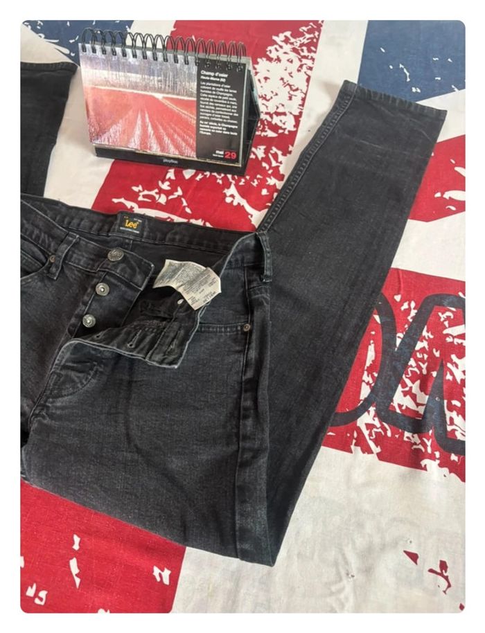 Jeans Lee noir chiné taille 38 slim - photo numéro 9