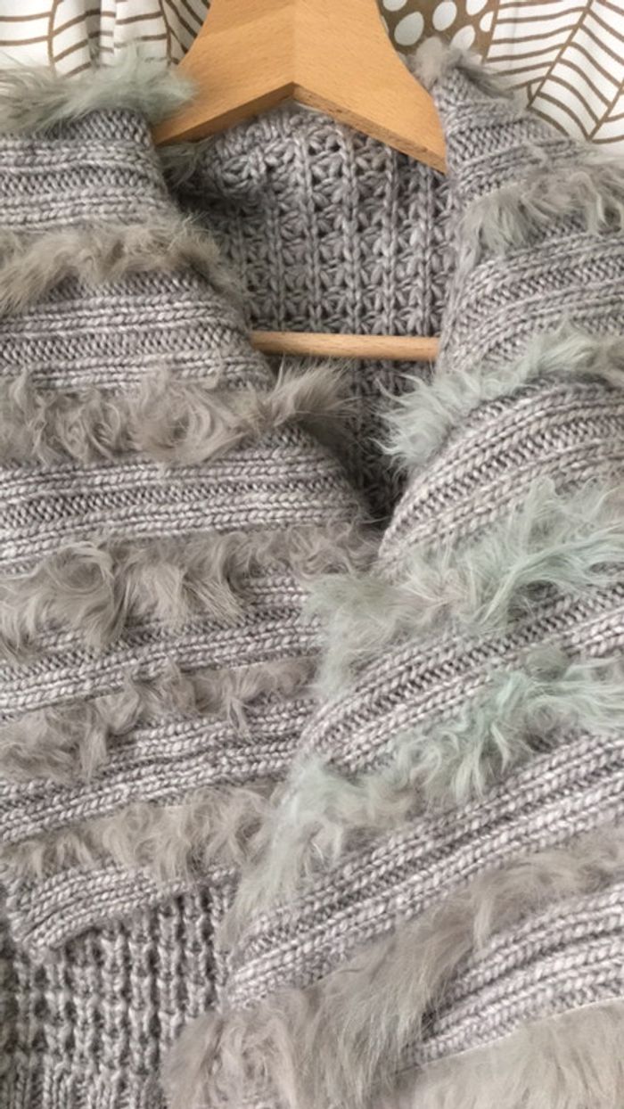 Gilet gris laine - photo numéro 2