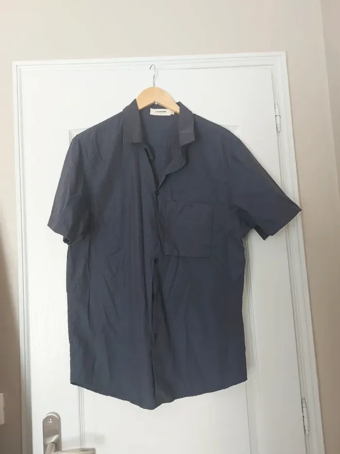 Chemise à carreaux bleu marine taille L